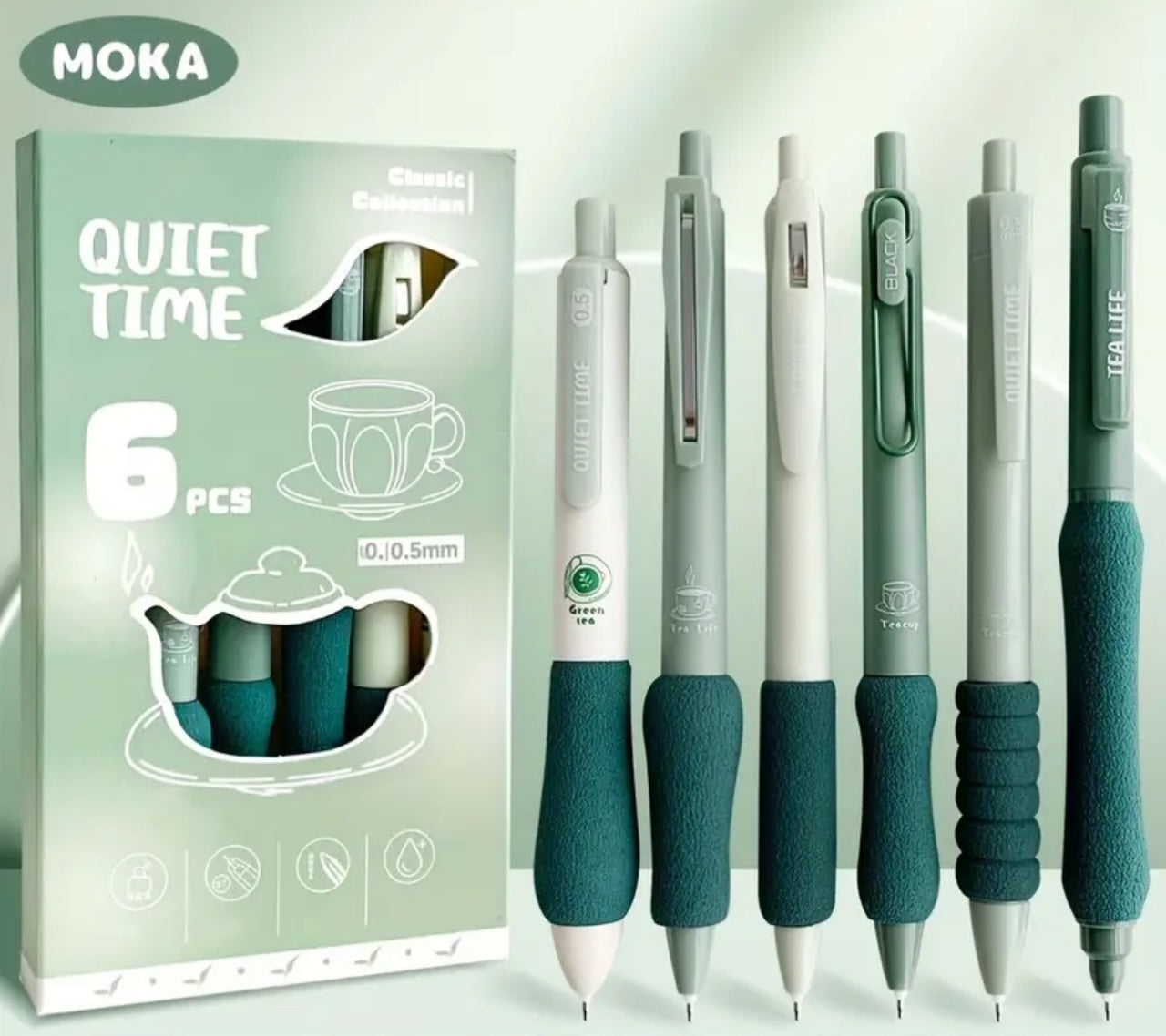 Green pens