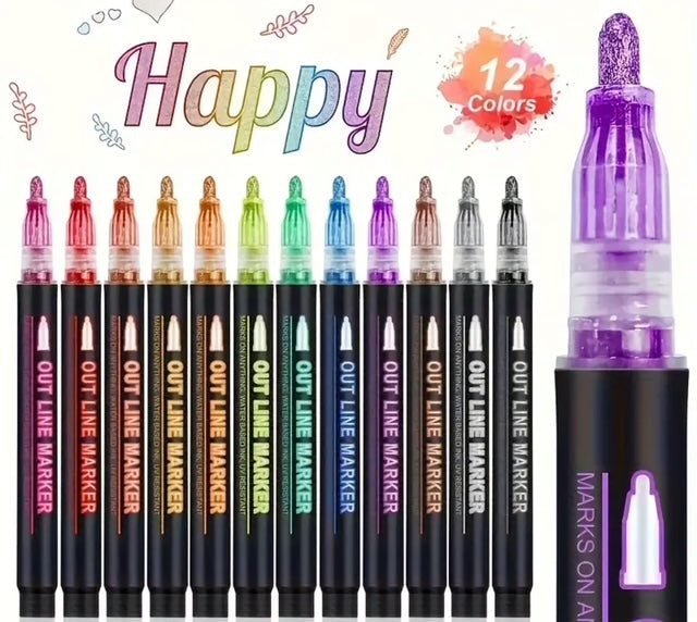 Marcador  Metallic Glitter